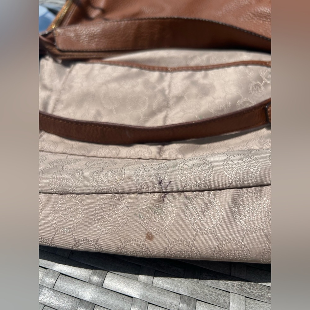 Michael Kors Aria Large Brown Pebbled Leather Shoulder Bag w/ MK Dustbag EUC!​ - Picture 13 of 13